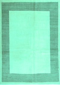 Solid Turquoise Modern Rug, con1522turq