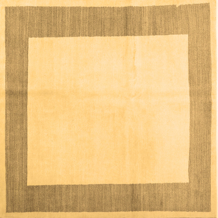 Square Solid Brown Modern Rug, con1522brn
