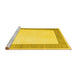 Sideview of Machine Washable Solid Yellow Modern Rug, wshcon1522yw