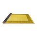 Sideview of Solid Yellow Modern Rug, con1522yw