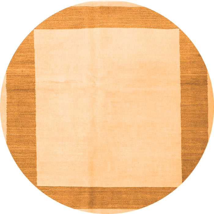 Square Solid Orange Modern Rug, con1522org