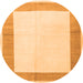 Square Solid Orange Modern Rug, con1522org