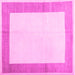 Square Solid Pink Modern Rug, con1522pnk