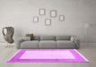 Machine Washable Solid Purple Modern Area Rugs in a Living Room, wshcon1522pur