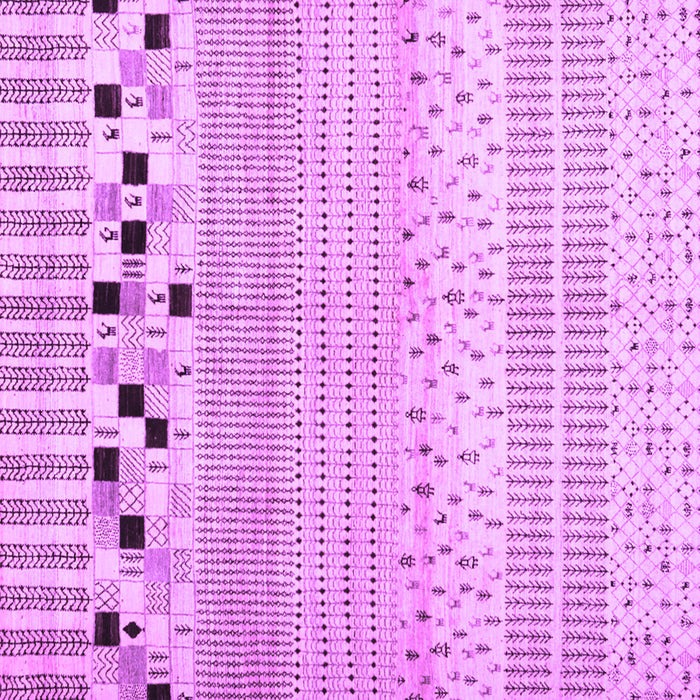 Square Machine Washable Solid Purple Modern Area Rugs, wshcon1523pur