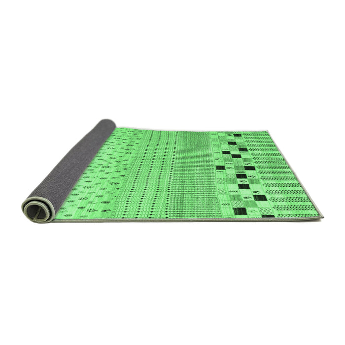 Sideview of Solid Emerald Green Modern Rug, con1523emgrn