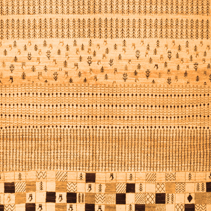 Serging Thickness of Machine Washable Solid Orange Modern Area Rugs, wshcon1523org