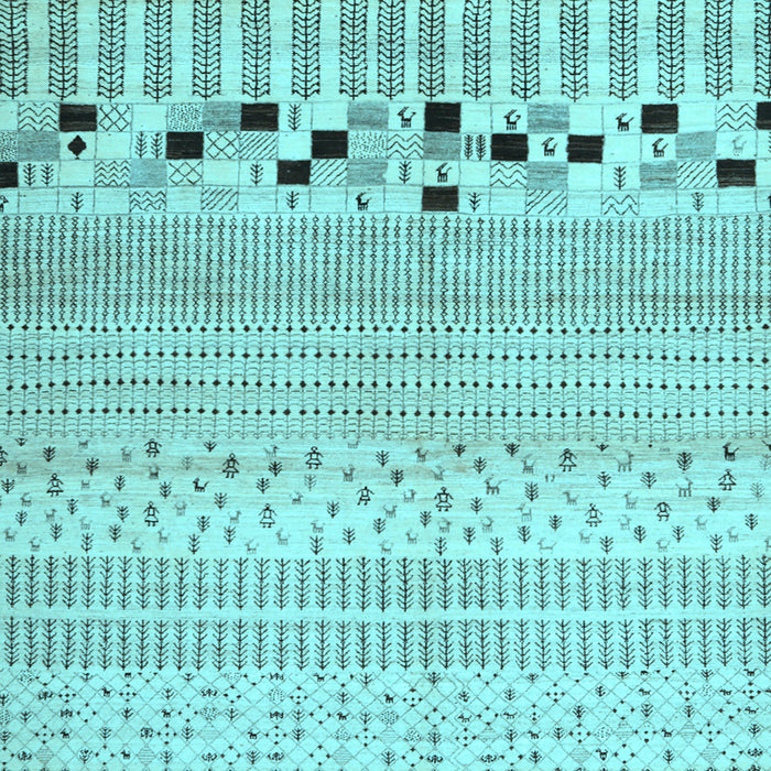 Square Solid Light Blue Modern Rug, con1523lblu