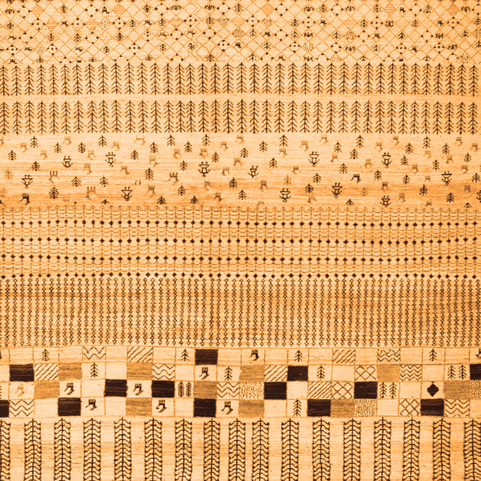 Serging Thickness of Solid Orange Modern Rug, con1523org