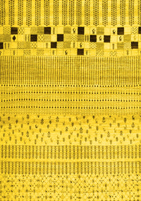 Solid Yellow Modern Rug, con1523yw