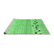 Sideview of Machine Washable Solid Emerald Green Modern Area Rugs, wshcon1523emgrn