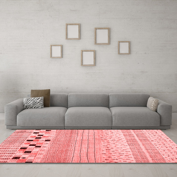 Modern Red Washable Rugs