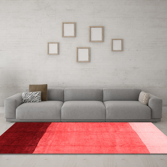 Contemporary Red Washable Rugs