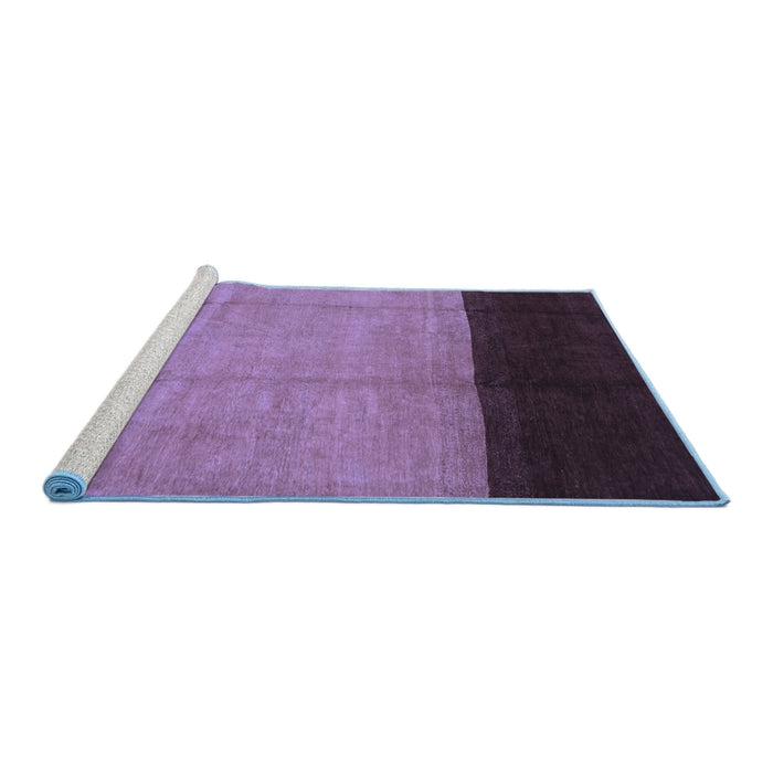 Sideview of Machine Washable Abstract Blue Contemporary Rug, wshcon1524blu