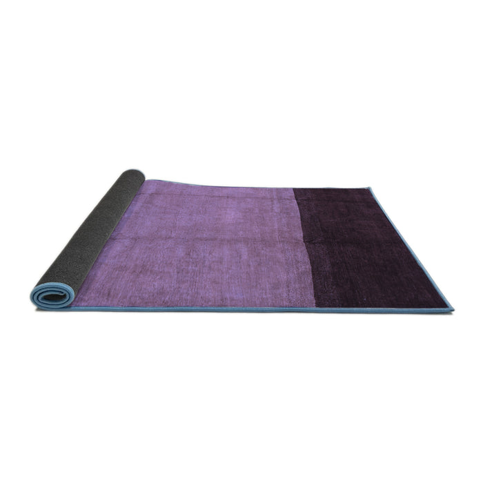 Sideview of Abstract Blue Contemporary Rug, con1524blu