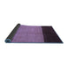 Sideview of Abstract Blue Contemporary Rug, con1524blu