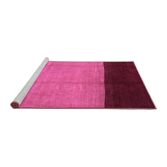 Sideview of Machine Washable Abstract Purple Contemporary Area Rugs, wshcon1524pur
