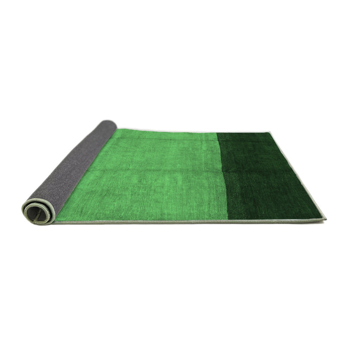 Sideview of Abstract Emerald Green Contemporary Rug, con1524emgrn