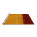 Sideview of Machine Washable Abstract Yellow Contemporary Rug, wshcon1524yw