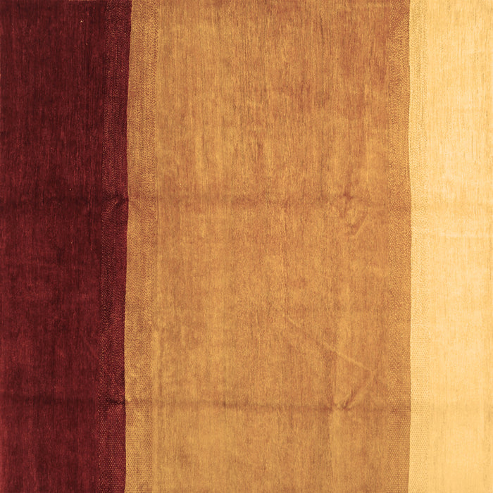 Square Abstract Brown Contemporary Rug, con1524brn