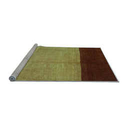 Sideview of Machine Washable Abstract Light Blue Contemporary Rug, wshcon1524lblu