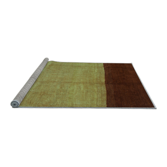 Sideview of Machine Washable Abstract Light Blue Contemporary Rug, wshcon1524lblu