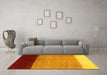 Machine Washable Abstract Yellow Contemporary Rug in a Living Room, wshcon1524yw