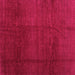 Square Machine Washable Abstract Pink Contemporary Rug, wshcon1525pnk