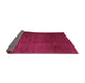 Sideview of Abstract Purple Contemporary Rug, con1525pur