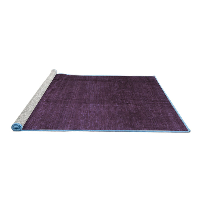 Sideview of Machine Washable Abstract Blue Contemporary Rug, wshcon1525blu
