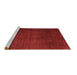 Sideview of Machine Washable Abstract Brown Contemporary Rug, wshcon1525brn