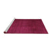 Sideview of Machine Washable Abstract Purple Contemporary Area Rugs, wshcon1525pur