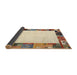 Thickness of Contemporary Khaki Gold Solid Rug, con1526