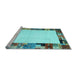 Sideview of Machine Washable Solid Light Blue Modern Rug, wshcon1526lblu