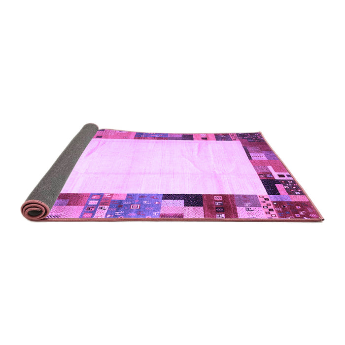 Sideview of Solid Purple Modern Rug, con1526pur