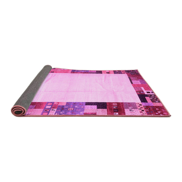 Sideview of Solid Pink Modern Rug, con1526pnk