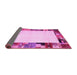 Sideview of Solid Pink Modern Rug, con1526pnk