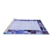 Sideview of Machine Washable Solid Blue Modern Rug, wshcon1526blu