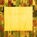 Square Solid Yellow Modern Rug, con1526yw