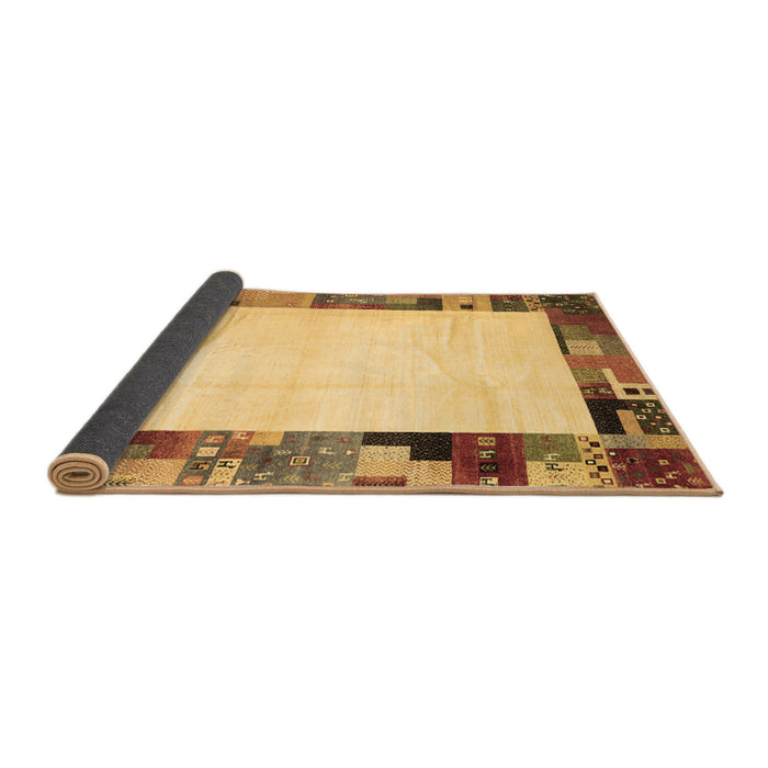 Sideview of Solid Brown Modern Rug, con1526brn