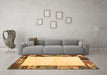 Machine Washable Solid Brown Modern Rug in a Living Room,, wshcon1526brn