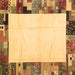 Square Solid Brown Modern Rug, con1526brn