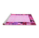 Sideview of Machine Washable Solid Pink Modern Rug, wshcon1526pnk