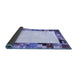 Sideview of Solid Blue Modern Rug, con1526blu