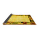 Sideview of Solid Yellow Modern Rug, con1526yw