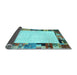 Sideview of Solid Light Blue Modern Rug, con1526lblu