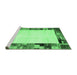 Sideview of Machine Washable Solid Emerald Green Modern Area Rugs, wshcon1526emgrn