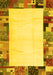 Machine Washable Solid Yellow Modern Rug, wshcon1526yw