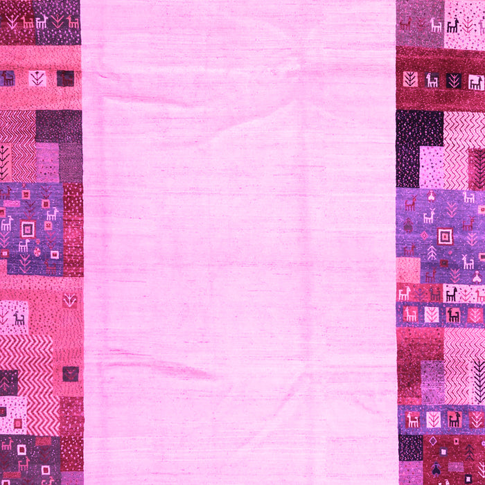 Machine Washable Solid Pink Modern Rug, wshcon1526pnk