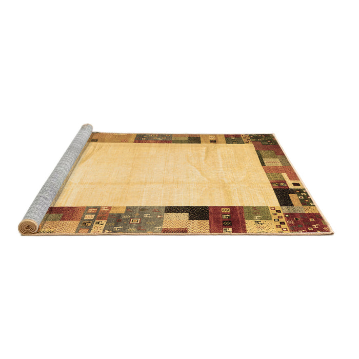 Sideview of Machine Washable Solid Brown Modern Rug, wshcon1526brn